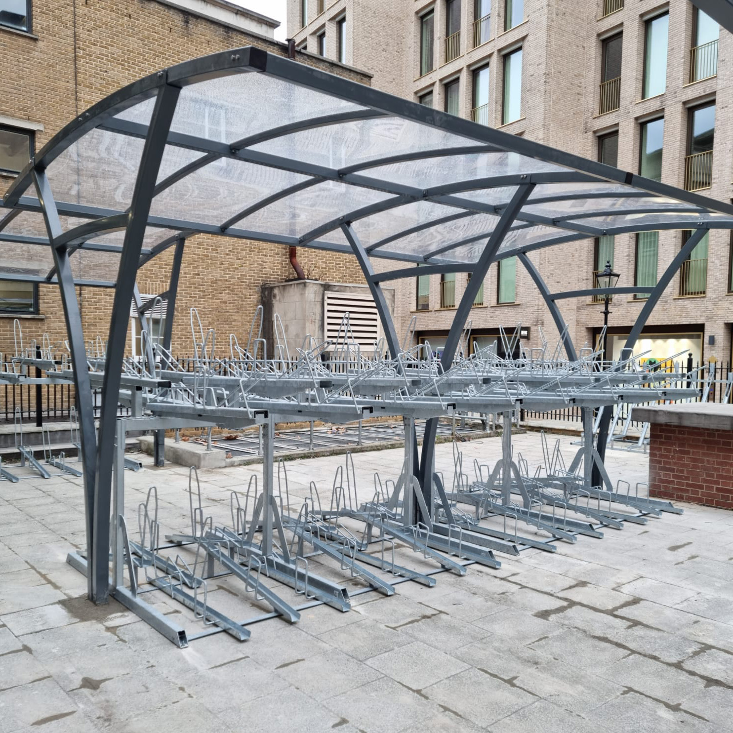 St Barts Hospital Two-Tier Cycle Racks